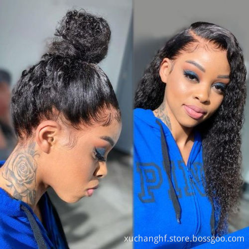 100% Brazilian Virgin Cuticle Aligned Natural Hair Transparent Swiss Lace Wig HD Lace Front Human Hair wigs for Black Women